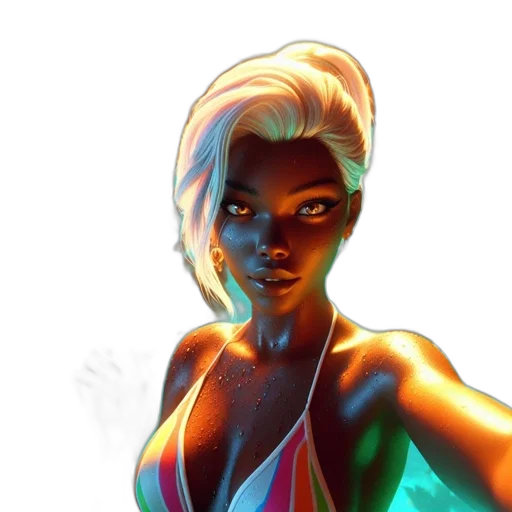 face, dress, concept art, comic book art transparent PNG cut-out
