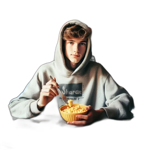 food, jacket, face, creature transparent PNG cut-out