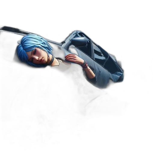 jacket, umbrella, creature, face transparent PNG cut-out