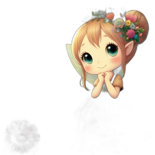 flower, staff, creature, jewelry transparent PNG cut-out