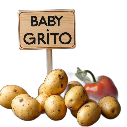 food, photorealistic, sign, says transparent PNG cut-out