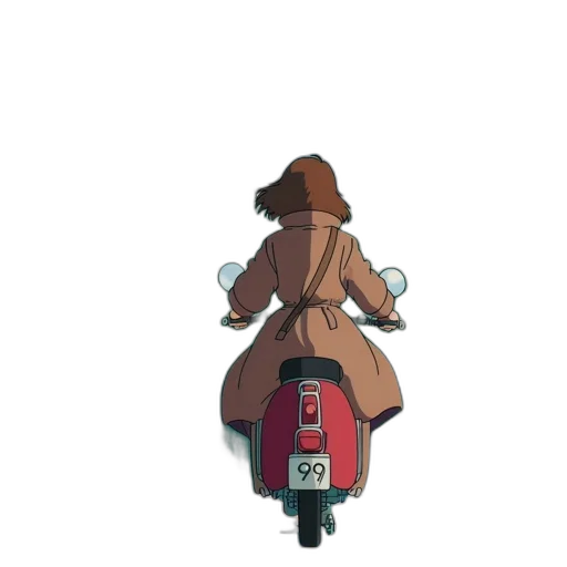 jacket, hat, staff, car transparent PNG cut-out