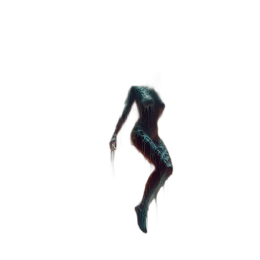 creature, hair, robot, staff transparent PNG cut-out