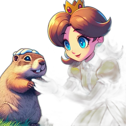 crown, animal, concept art, pixel art transparent PNG cut-out