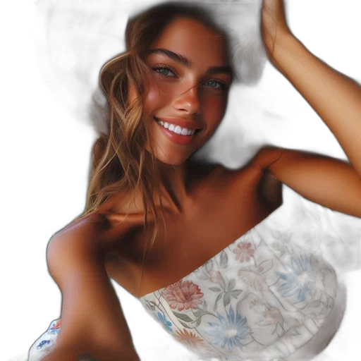dress, jewelry, face, crown transparent PNG cut-out