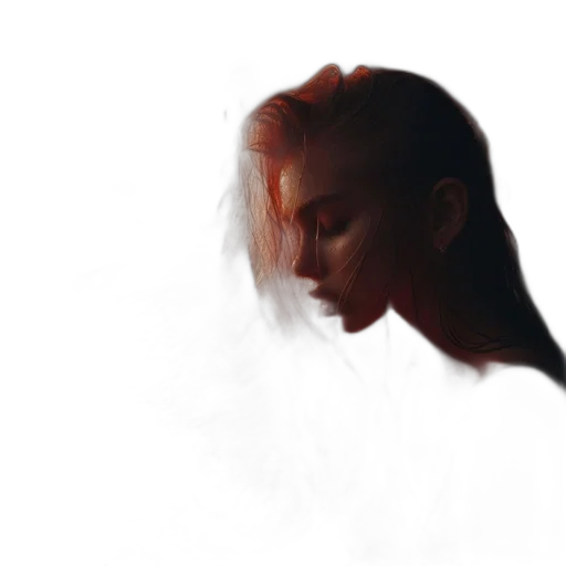 face, mask, hair, creature transparent PNG cut-out