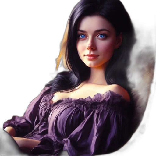 dress, jewelry, face, fantasy art transparent PNG cut-out