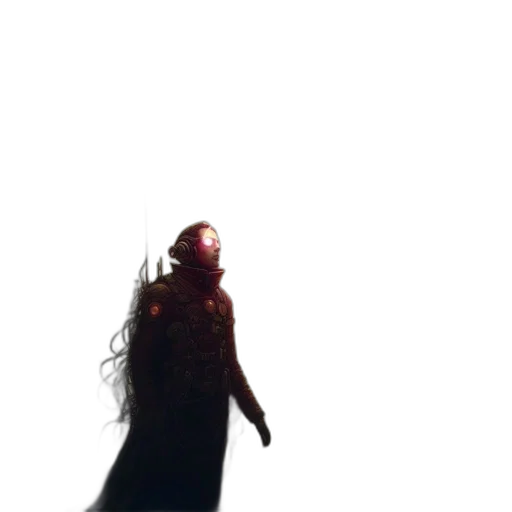 creature, dress, hair, mask transparent PNG cut-out