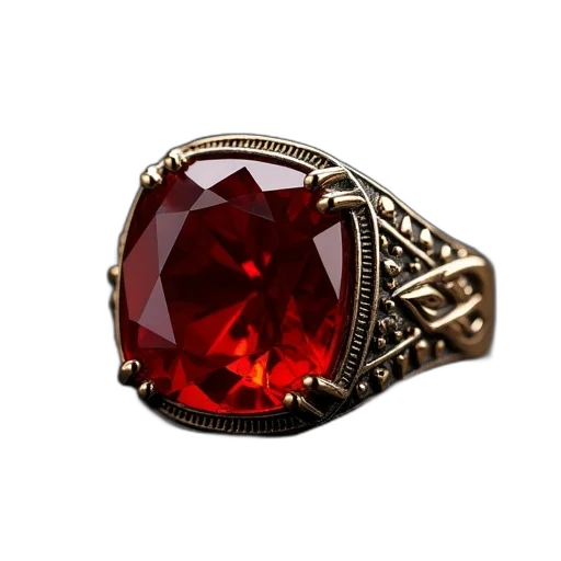 jewelry, crown, 3d render, red transparent PNG cut-out