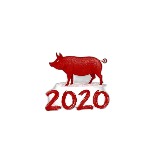 hand, drawn, pig, silhouette transparent PNG cut-out