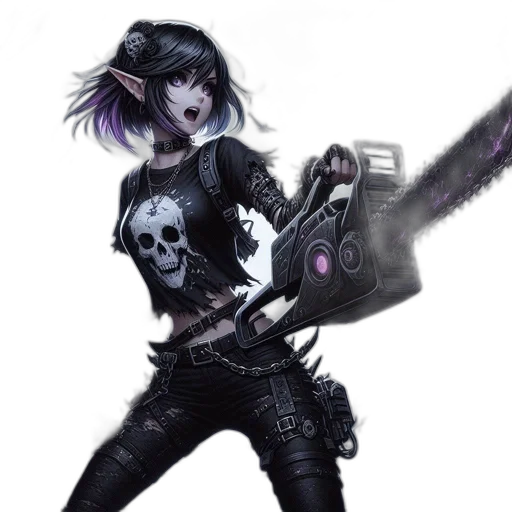 weapon, concept art, cyberpunk, fantasy art transparent PNG cut-out