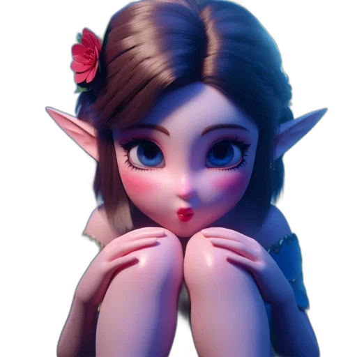 face, staff, dress, creature transparent PNG cut-out