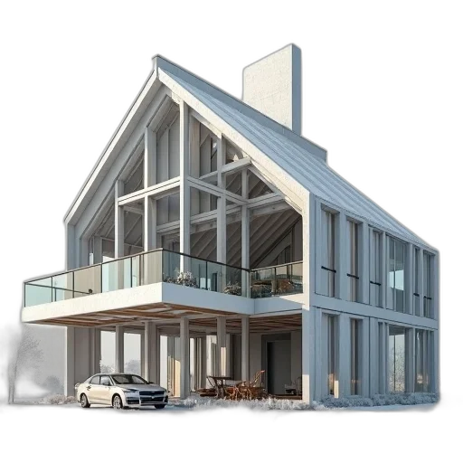 building, 3d render, concept art, photorealistic transparent PNG cut-out