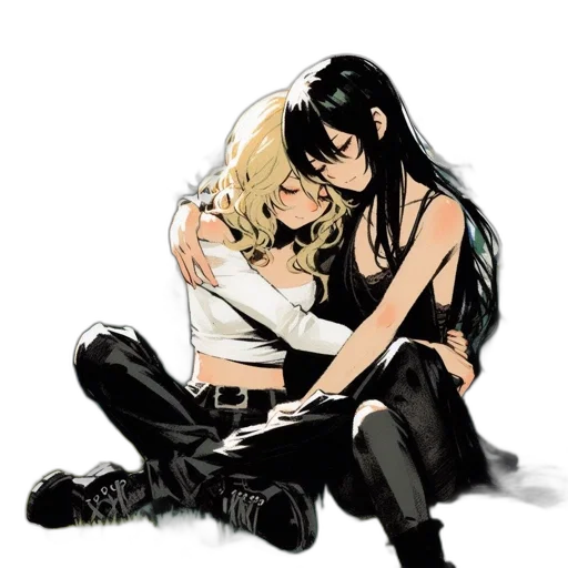 comic book art, anime, concept art, watercolor transparent PNG cut-out