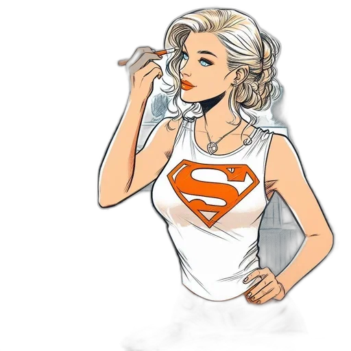 dress, comic book art, cartoon, concept art transparent PNG cut-out