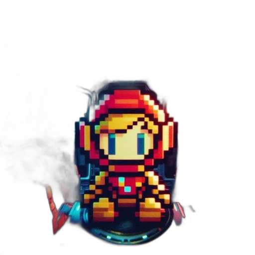 robot, mask, weapon, crown transparent PNG cut-out