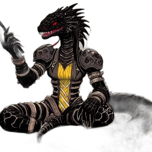 dragon, creature, staff, concept art transparent PNG cut-out