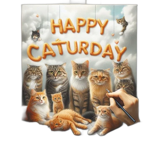 photorealistic, cats, various, breeds transparent PNG cut-out