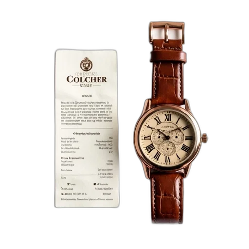brown, leather, wristwatch, copper transparent PNG cut-out