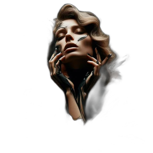 face, crown, jewelry, hair transparent PNG cut-out