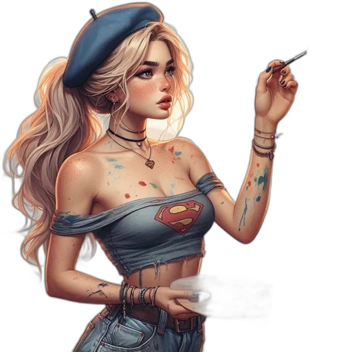 fantasy art, comic book art, concept art, photorealistic transparent PNG cut-out