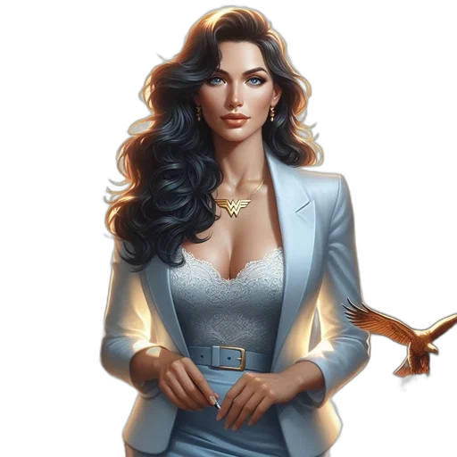 jewelry, jacket, fantasy art, comic book art transparent PNG cut-out