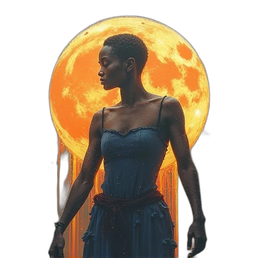dress, face, concept art, comic book art transparent PNG cut-out
