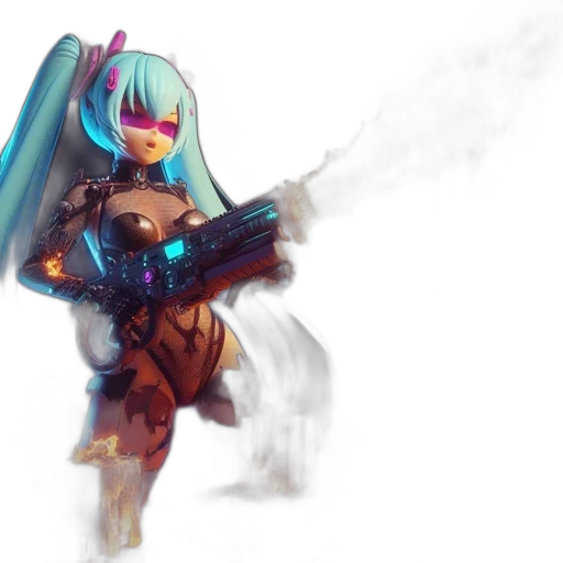 weapon, robot, dragon, staff transparent PNG cut-out