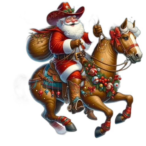 fantasy art, concept art, santa, rides transparent PNG cut-out
