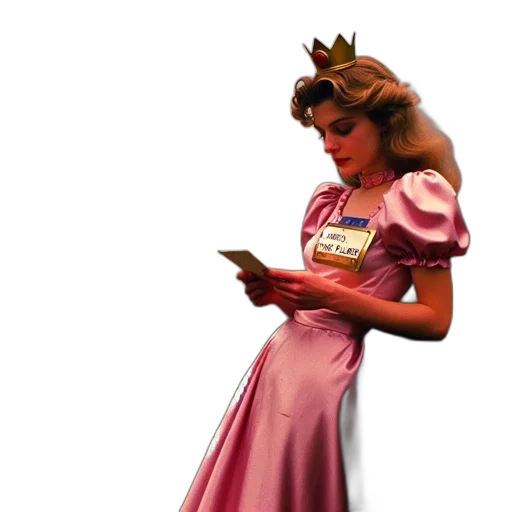 dress, crown, staff, concept art transparent PNG cut-out