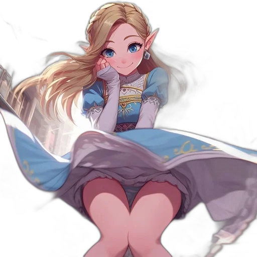 dress, staff, sword, crown transparent PNG cut-out