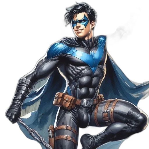 comic book art, concept art, cartoon, fantasy art transparent PNG cut-out