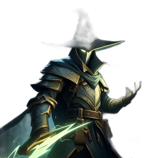 staff, sword, hat, mask transparent PNG cut-out