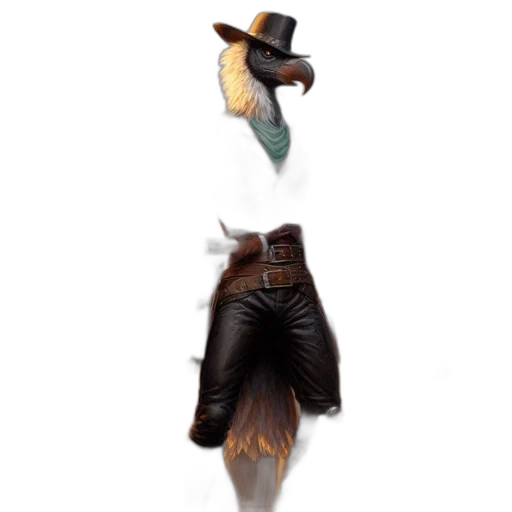 hat, jacket, shoes, staff transparent PNG cut-out