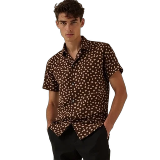 jacket, model, wears, brown transparent PNG cut-out