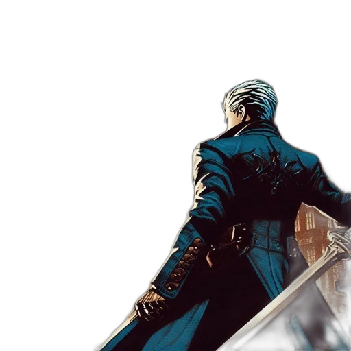 sword, jacket, weapon, robot transparent PNG cut-out