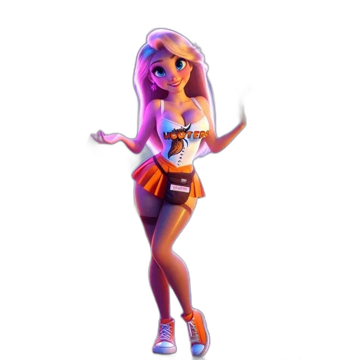 dress, staff, 3d render, concept art transparent PNG cut-out