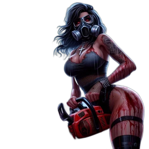 mask, concept art, comic book art, cyberpunk transparent PNG cut-out