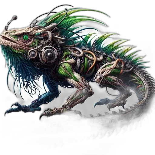 dragon, creature, animal, robot transparent PNG cut-out