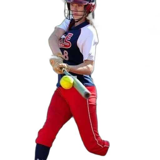 female, softball, player, red transparent PNG cut-out