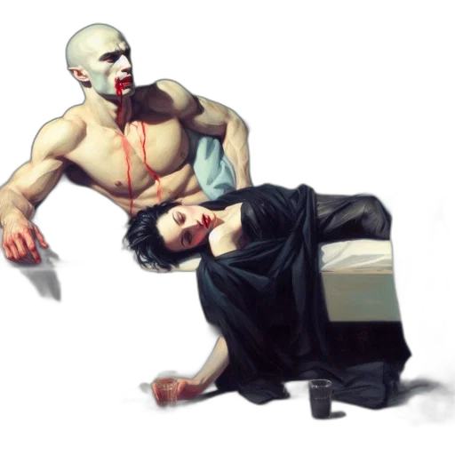 concept art, cyberpunk, fantasy art, comic book art transparent PNG cut-out