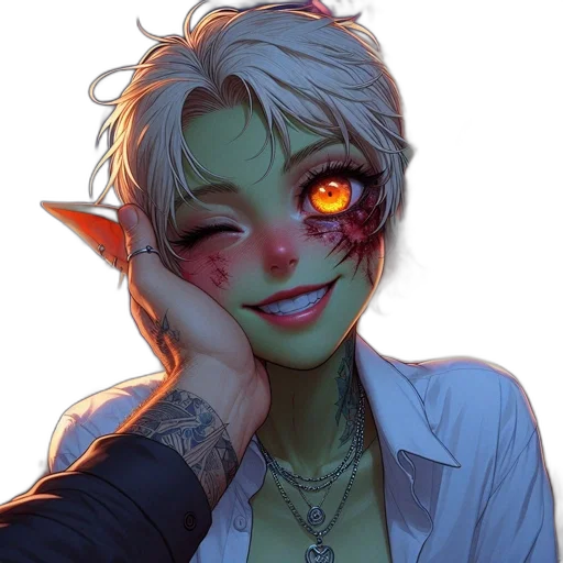 face, mask, staff, creature transparent PNG cut-out