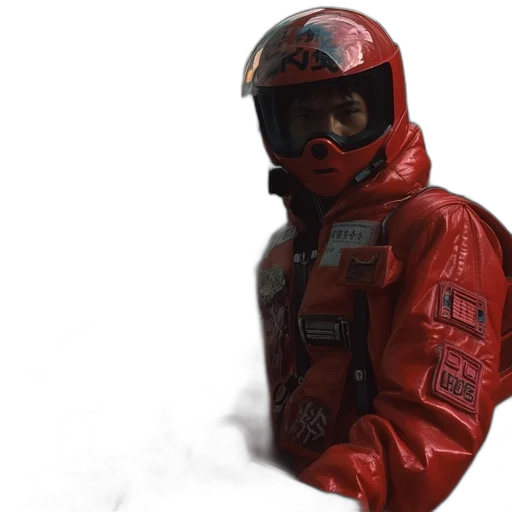 jacket, face, concept art, 3d render transparent PNG cut-out