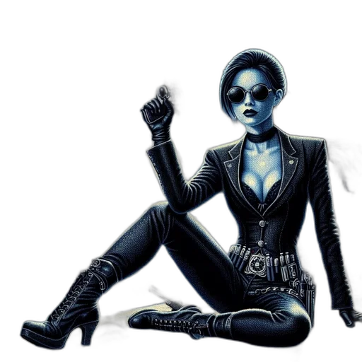 jacket, comic book art, concept art, cyberpunk transparent PNG cut-out