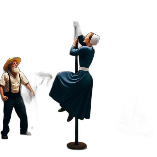 staff, hat, dress, furniture transparent PNG cut-out
