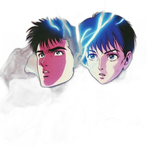 anime, vaporwave, concept art, comic book art transparent PNG cut-out