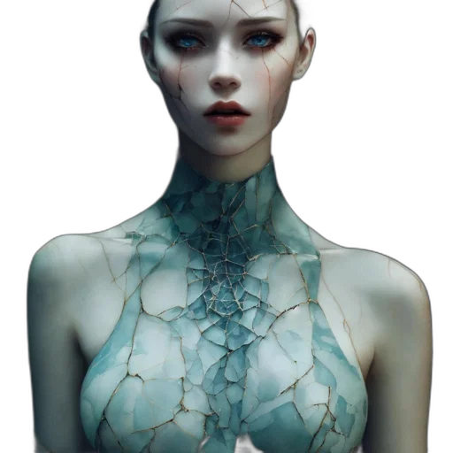 jewelry, robot, face, dress transparent PNG cut-out