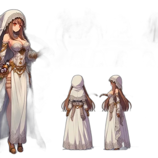 dress, concept art, fantasy art, pixel art transparent PNG cut-out