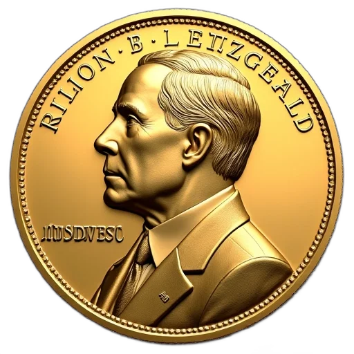 gold, medallion, coin, president transparent PNG cut-out