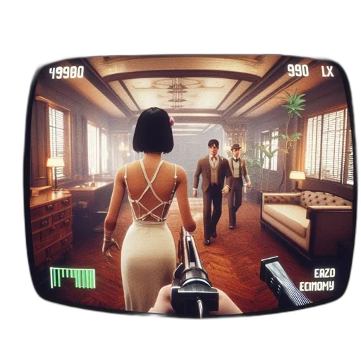 concept art, photorealistic, inside, vintage-styled transparent PNG cut-out